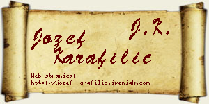 Jožef Karafilić vizit kartica